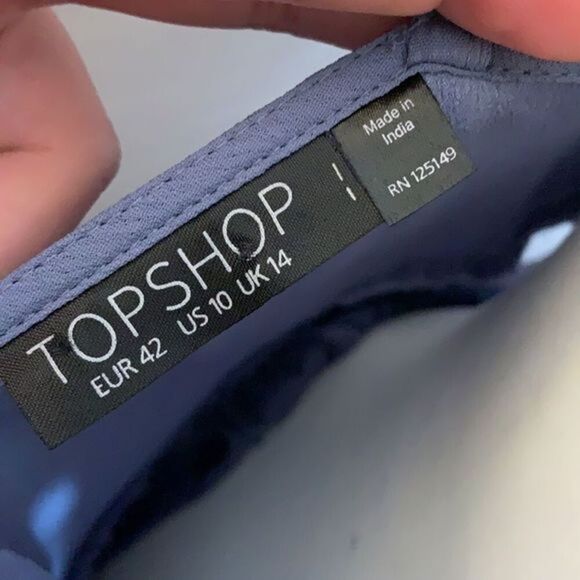 Topshop Blue Floral Open Side Dress - Picture 11 of 12